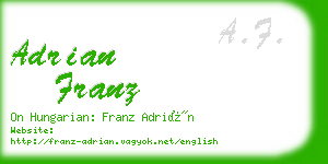 adrian franz business card